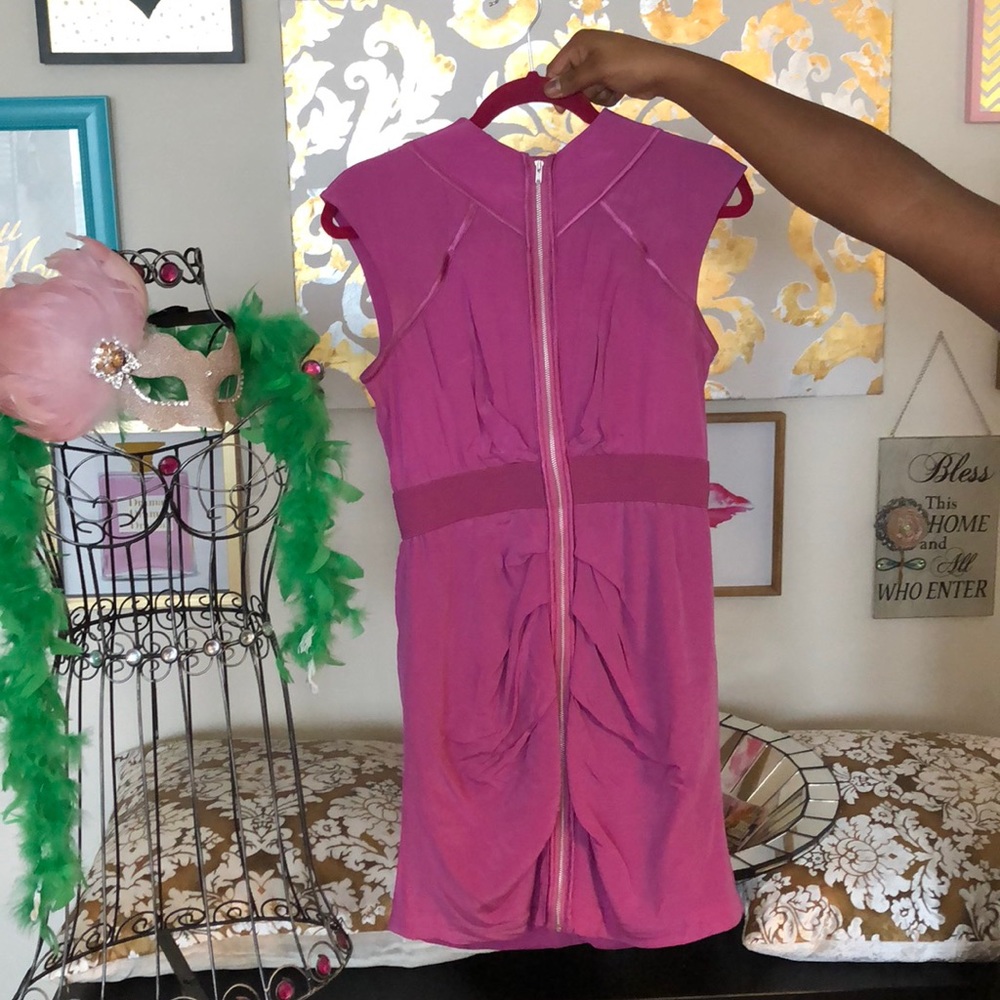 BeBe Scrunchy full Zip Dress